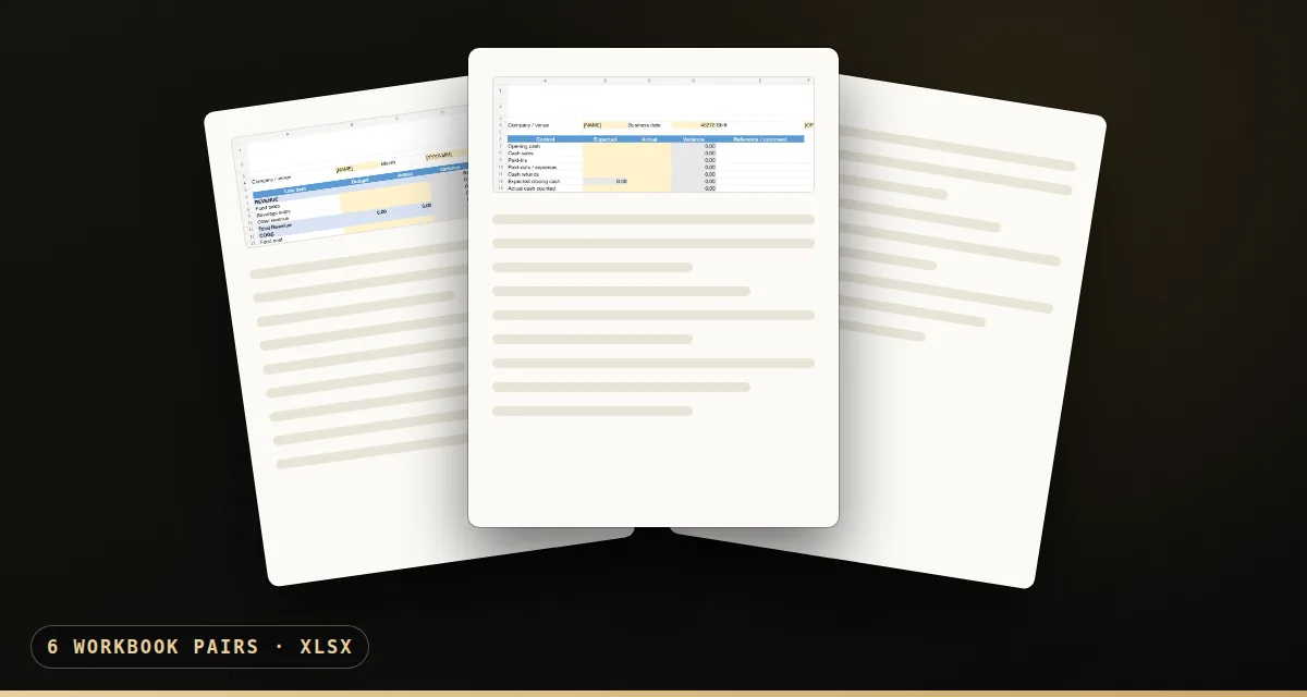 Restaurant Finance Control files