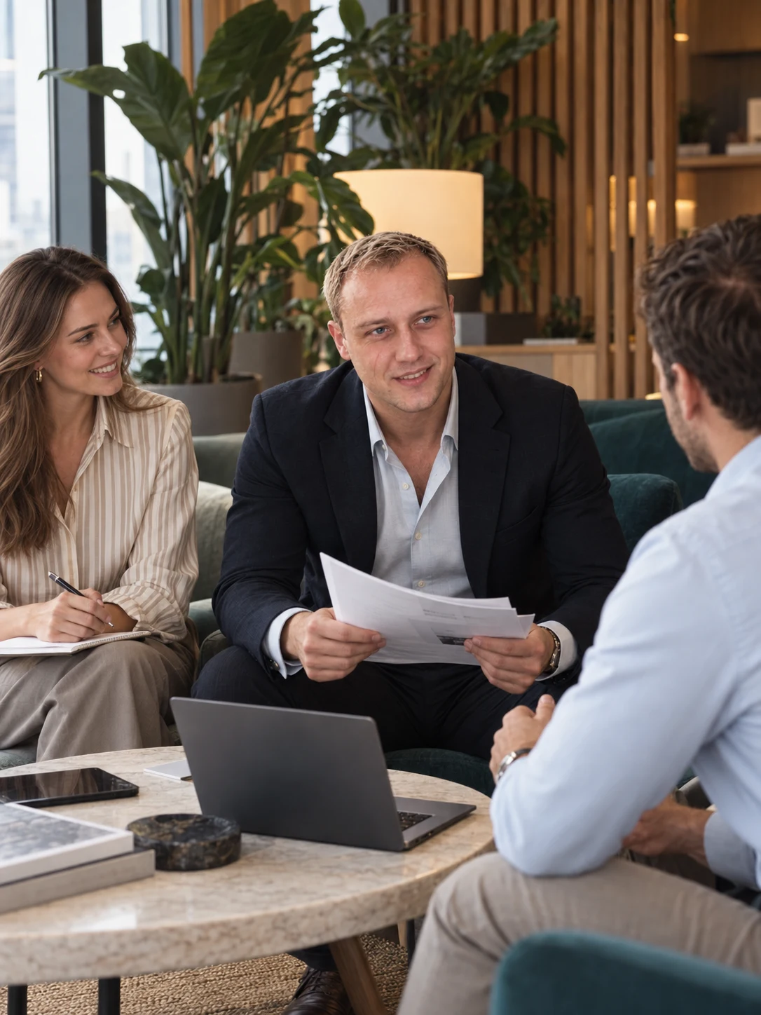Denis Mironov in a working meeting